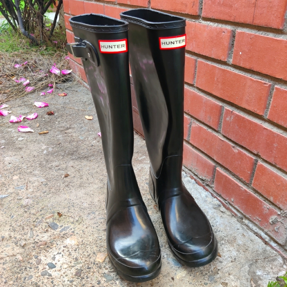 Hunter Original Neoprene Winter Snow Festival Rain Wellington Boots Black